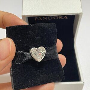 Pandora Bosnia and Herzegovina Map Dangle Charm,Heart Bead Charm Pendant